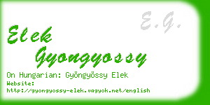 elek gyongyossy business card
