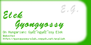 elek gyongyossy business card